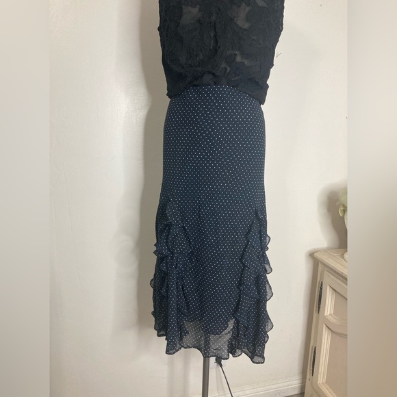 Cute vintage polka dot ruffle midi skirt - Picture 6 of 6